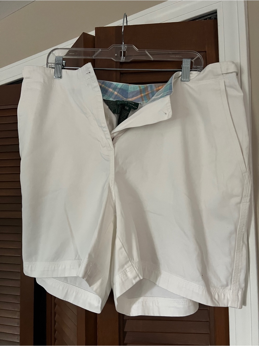 Classic White Women's Cotton Shorts Ralph Lauren 16w